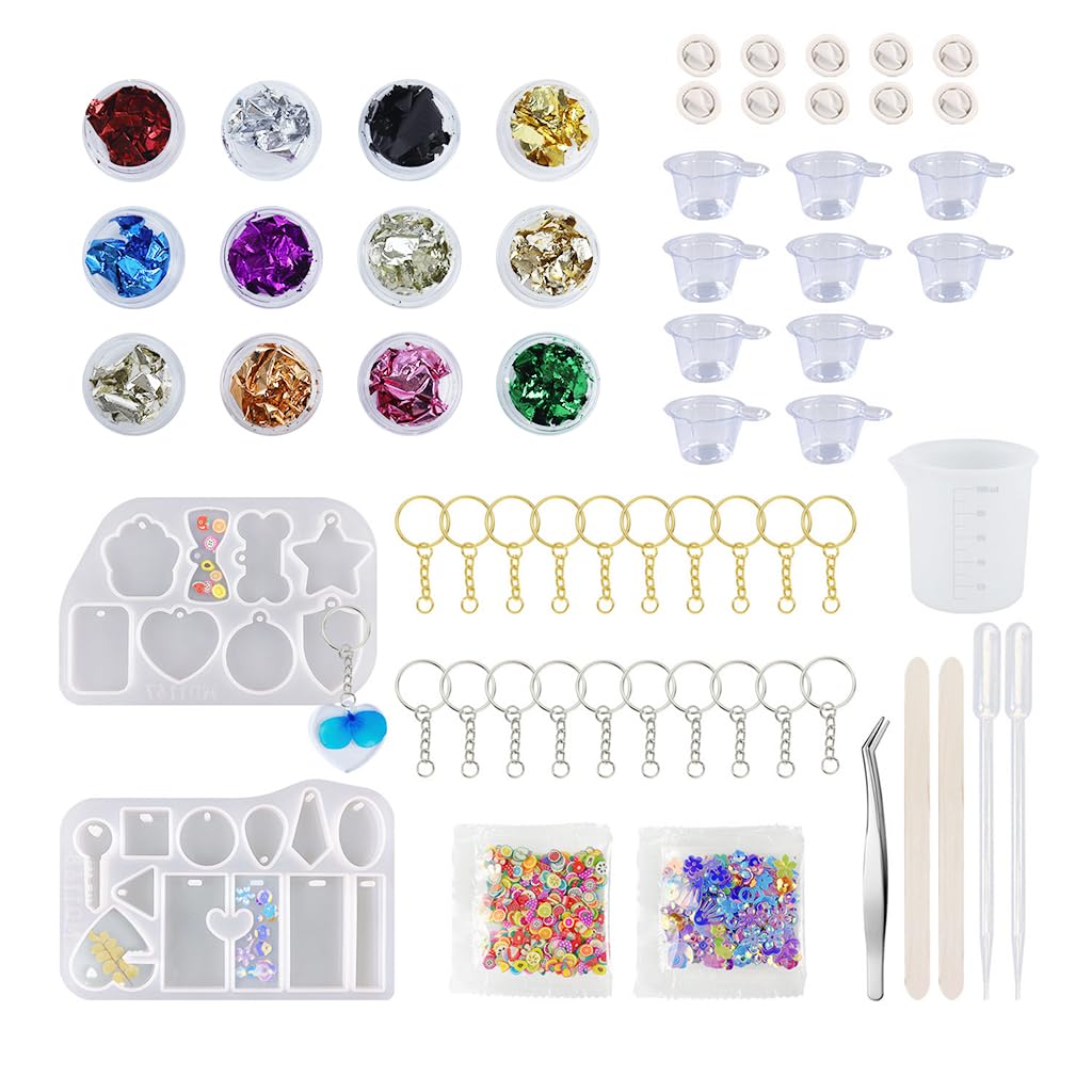 HASTHIP Resin Art Mold Kit DIY Resin Art Keychain Supplies Kit Assorted Silicone Molds with Multi Colors Glitters & Trinkets, Keychain DIY Resin Bag Charms DIY Handmade Resin Craft Kit HASTHIP Resin Art Mold Kit DIY Resin Art Keychain Supplies Kit Assorted Silicone Molds with Multi Colors Glitters & Trinkets, Keychain DIY Resin Bag Charms DIY Handmade Resin Craft Kit